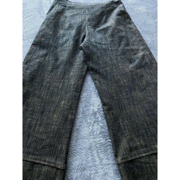 Sun Light Paris Womens T2 High Waist Wide Leg Trouser Crop Pants Cuffed Casual - Picture 7 of 7